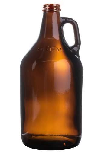 Amber Beer Growler (64 ounce screw top)