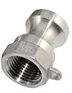 Female Pipe Threads x 1/2" Adapter Male Camlock QD, Stainless St - Click Image to Close