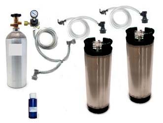 2 Keg Basic Homebrew CO2 System (used Ball Lock Kegs) - Click Image to Close