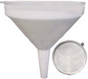 8'' Funnel with Strainer - Click Image to Close