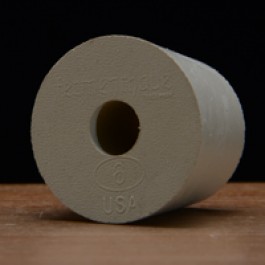 #6 Rubber Stopper Drilled for Airlocks - Click Image to Close