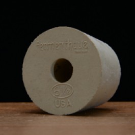 #6 1/2 Rubber Stopper Drilled for Airlocks - Click Image to Close
