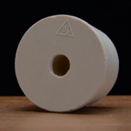 #8 1/2 Rubber Stopper Drilled for Airlocks - Click Image to Close