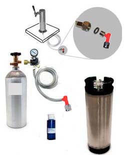 Homebrew Freezer CO2 System w/Draft Tower (Pin Lock) - Click Image to Close