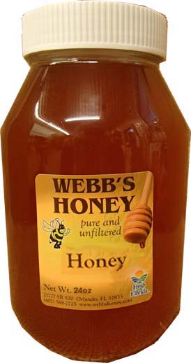 Webbs CentralFlorida Pure& Unfiltered Orange Blossom Honey 24oz