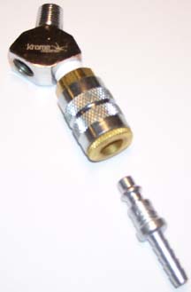 Co2 Gas Regulator Y fitting with 1/4" barb Quick Disconect - Click Image to Close