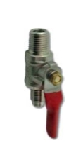 1/4 Turn Gas Shutoff valve with check 1/4" MPT x 1/4" MFL