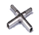 1/4" Stainless Steel Barb Cross