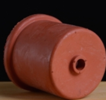 Red Rubber 50 mm Single Hole Carboy Cap