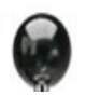 Round Black Knob -high gloss faucet knob.