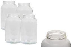 Glass Wide Mouth Jar 1 Gallon (case of 4) 100mm Lug Finish