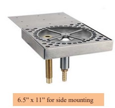 Glass Rinser Drip tray with side mount flange
